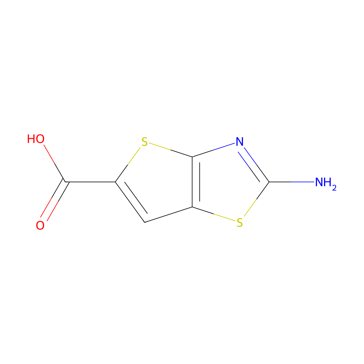 2-Aminothieno[2,3-d][1,3]thiazole-5-carboxylic acid molecular structure, CAS 234450-62-5