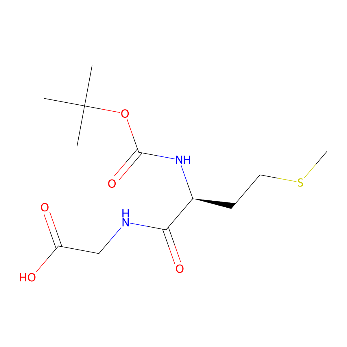 Boc-met-gly-OH molecular structure, CAS 23446-03-9