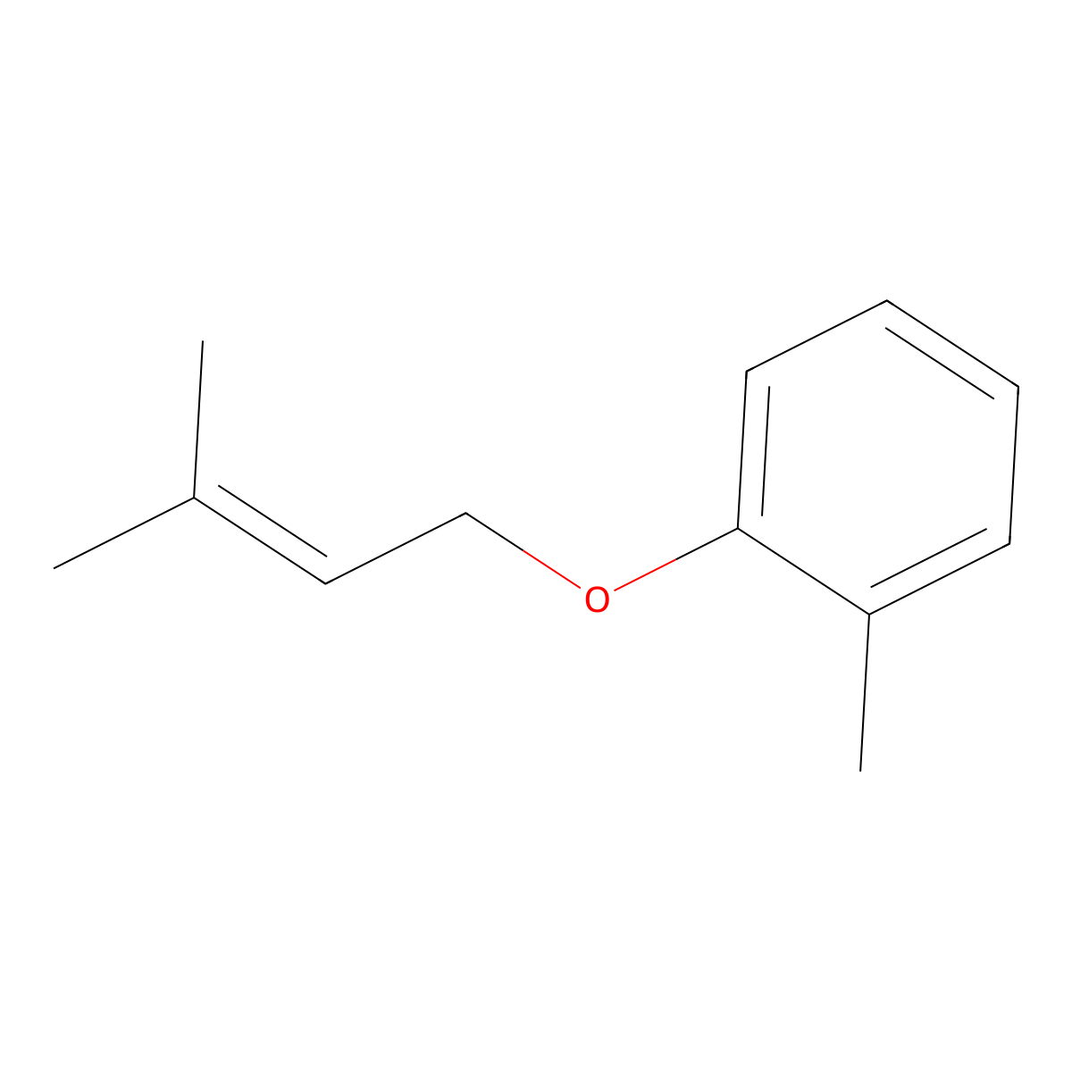 Ether, 3-methyl-2-butenyl o-tolyl molecular structure, CAS 23446-47-1