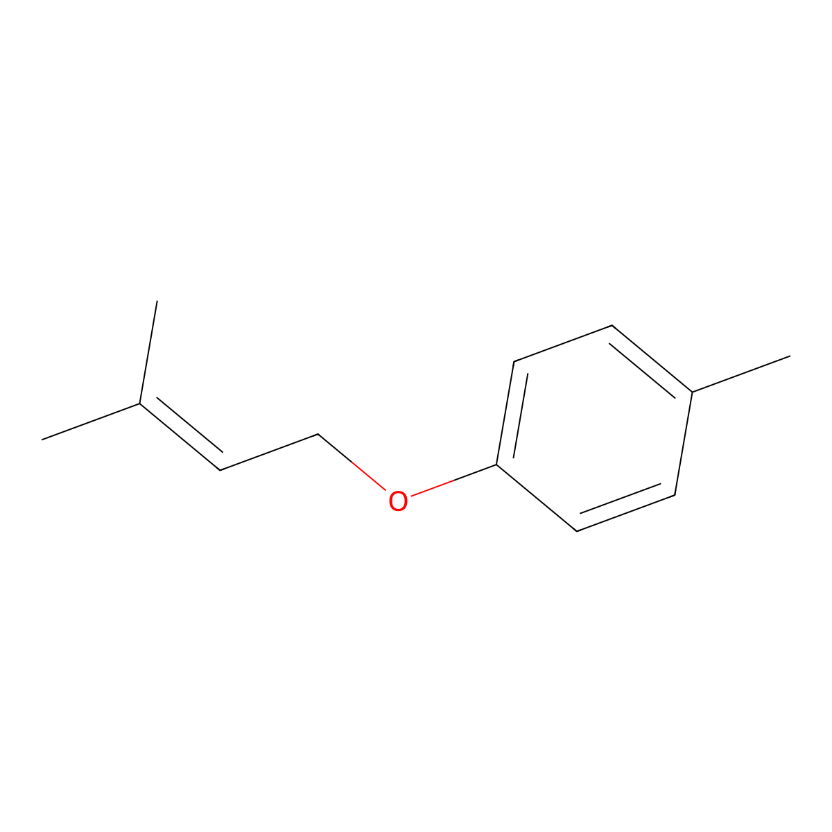1-Methyl-4-((3-methylbut-2-en-1-yl)oxy)benzene molecular structure, CAS 23446-54-0
