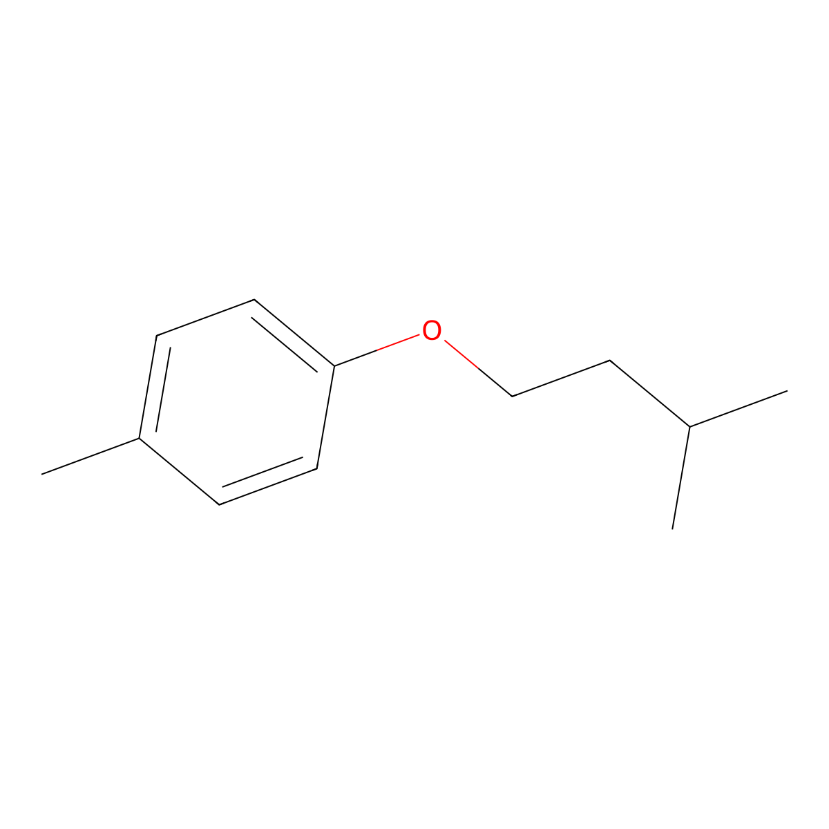 Isopentyl p-tolyl ether molecular structure, CAS 23446-55-1