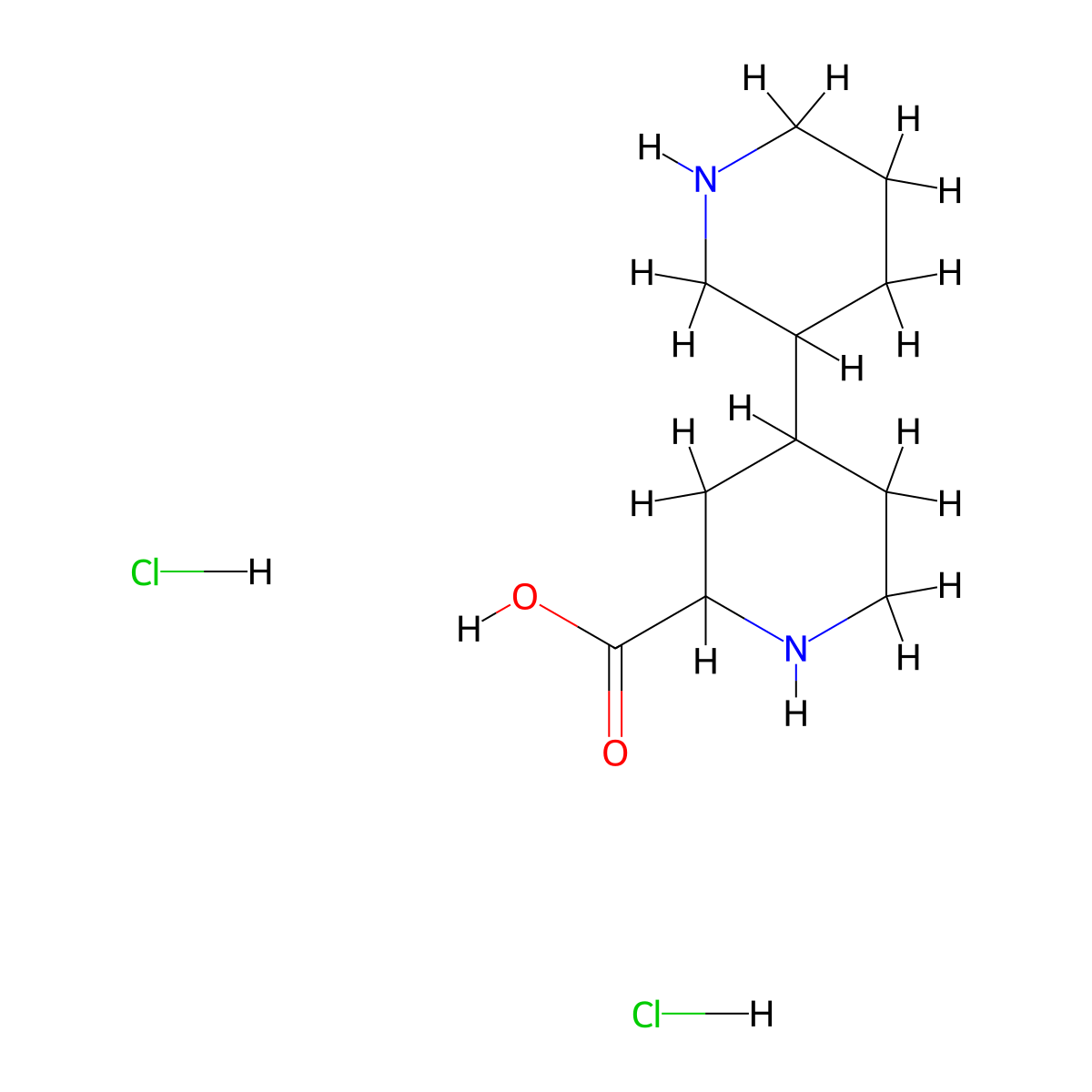 4-(Piperidin-3-yl)piperidine-2-carboxylic acid dihydrochloride molecular structure, CAS 2344677-51-4