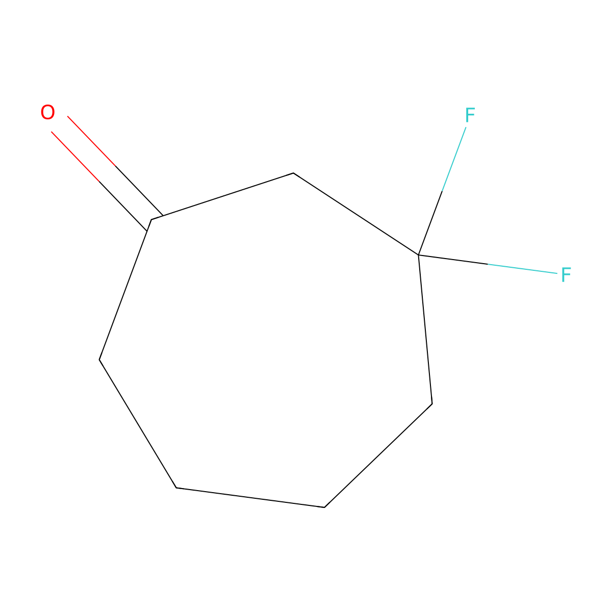 3,3-Difluorocycloheptan-1-one molecular structure, CAS 2344677-53-6