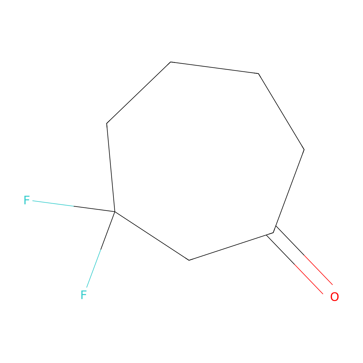 3,3-Difluorocycloheptan-1-one molecular structure, CAS 2344677-53-6