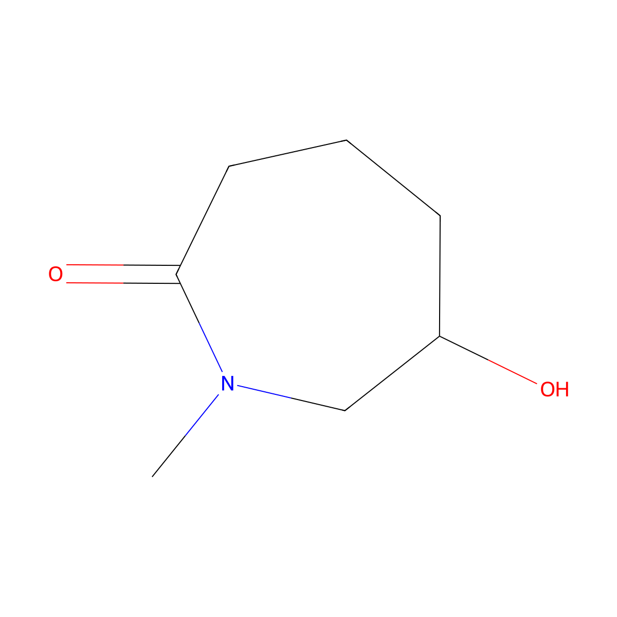 6-Hydroxy-1-methylazepan-2-one molecular structure, CAS 2344677-60-5