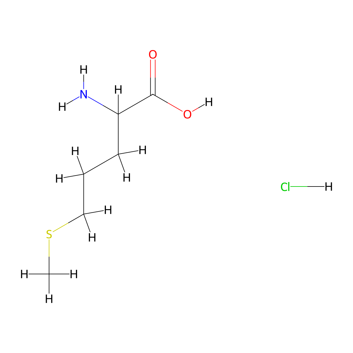 2-Amino-5-(methylsulfanyl)pentanoic acid hydrochloride molecular structure, CAS 2344677-62-7