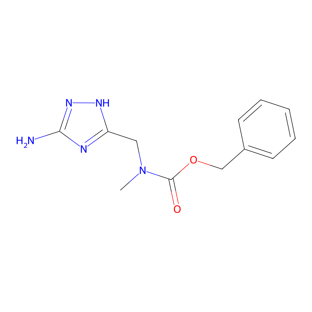 Benzyl N-[(3-amino-1H-1,2,4-triazol-5-yl)methyl]-N-methylcarbamate molecular structure, CAS 2344677-75-2