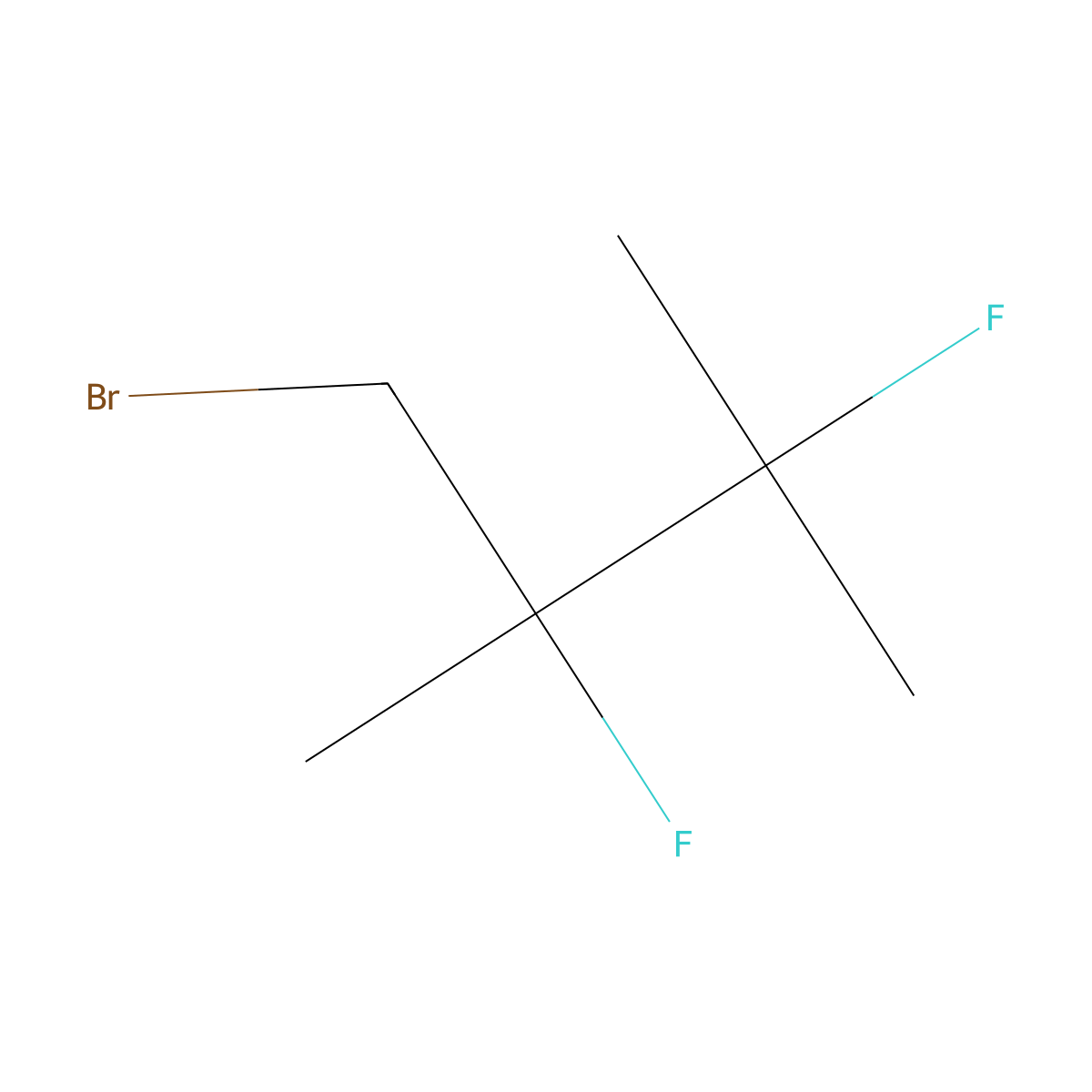1-Bromo-2,3-difluoro-2,3-dimethylbutane molecular structure, CAS 2344677-81-0