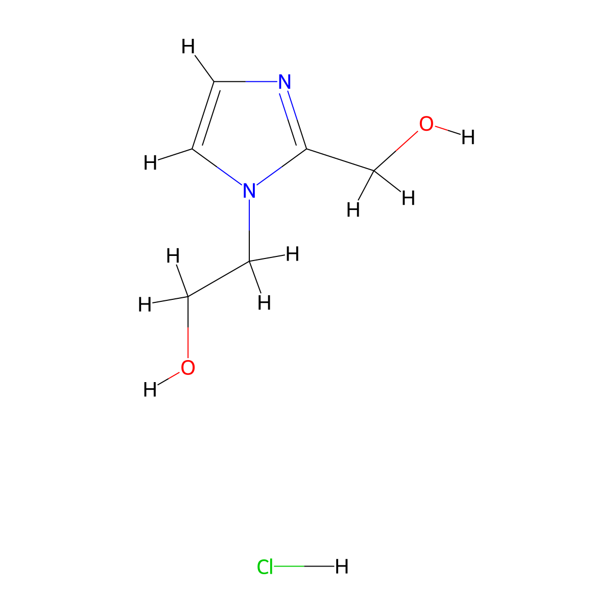 2-(2-(hydroxymethyl)-1H-imidazol-1-yl)ethan-1-ol hydrochloride molecular structure, CAS 2344677-83-2
