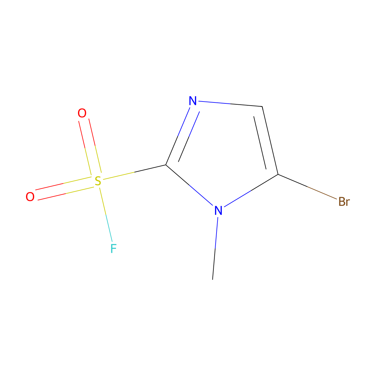 5-Bromo-1-methyl-1H-imidazole-2-sulfonyl fluoride molecular structure, CAS 2344677-85-4