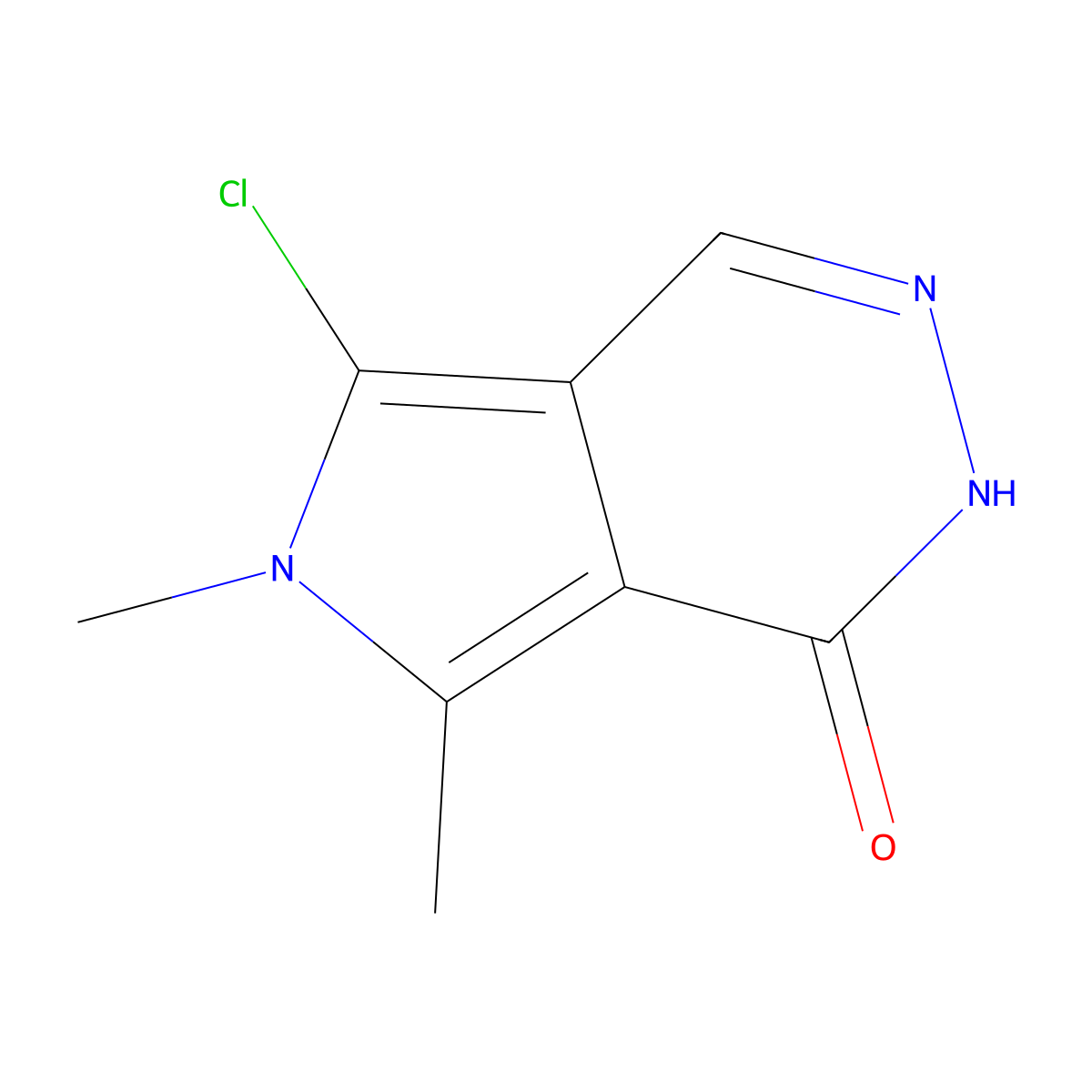 5-chloro-6,7-dimethyl-1H,2H,6H-pyrrolo[3,4-d]pyridazin-1-one molecular structure, CAS 2344678-15-3