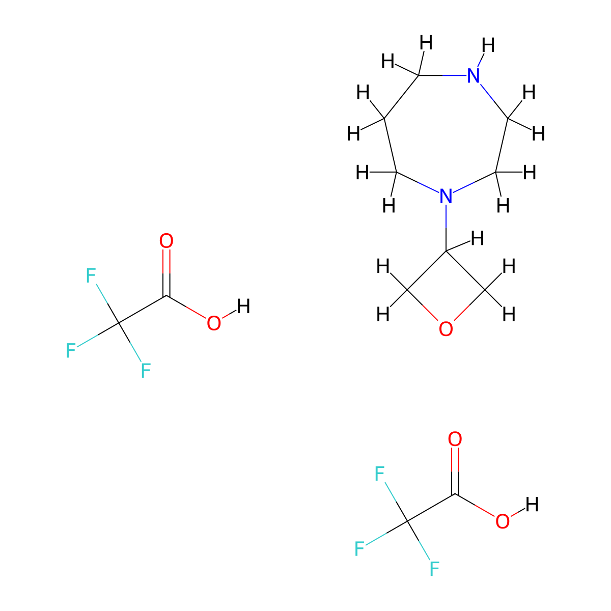 1-(Oxetan-3-yl)-1,4-diazepane;2,2,2-trifluoroacetic acid molecular structure, CAS 2344678-22-2