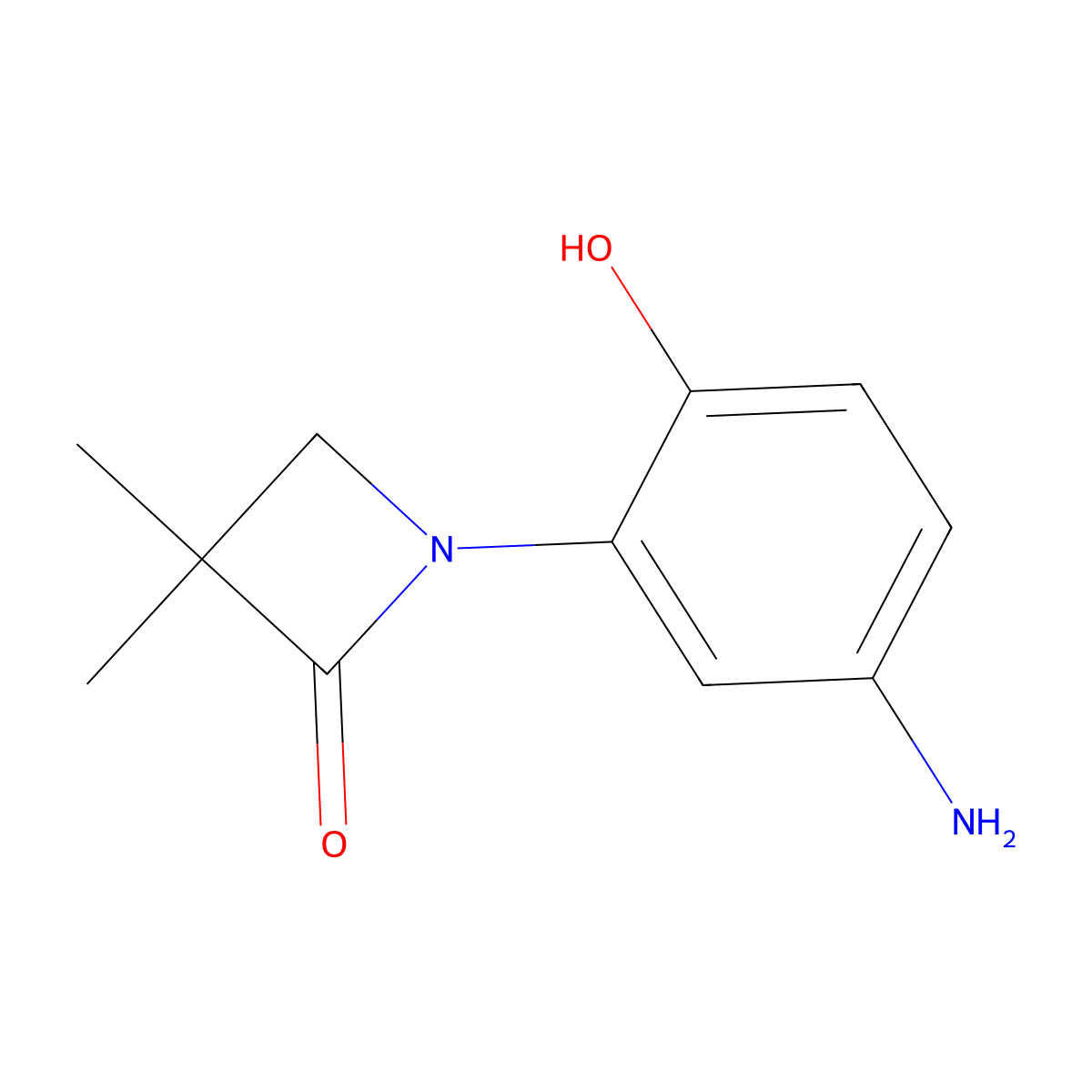 1-(5-Amino-2-hydroxyphenyl)-3,3-dimethylazetidin-2-one molecular structure, CAS 2344678-29-9