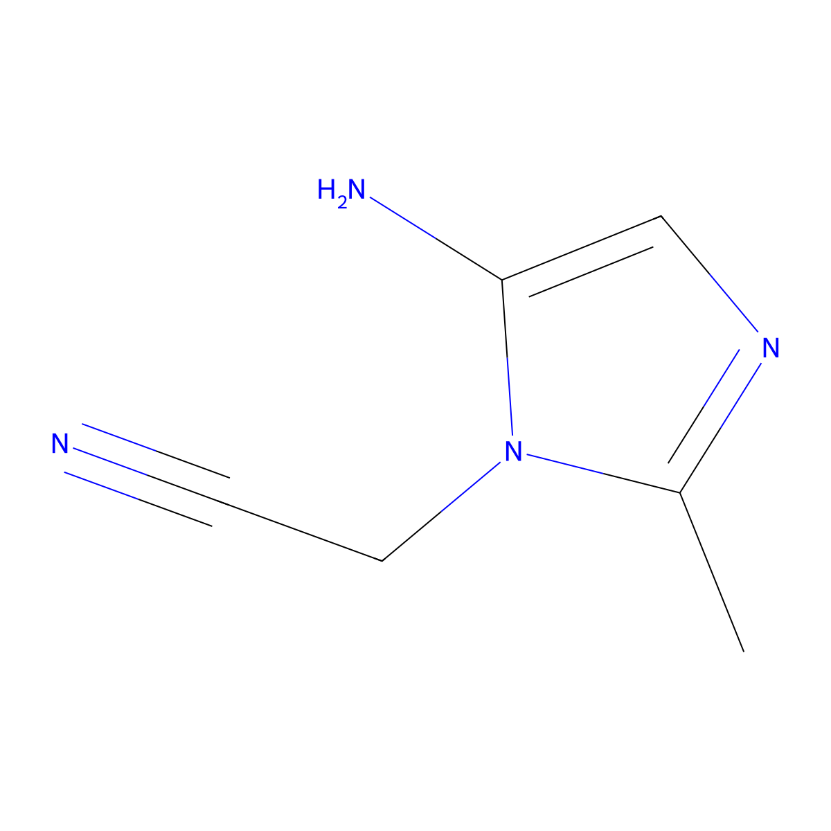 2-(5-amino-2-methyl-1H-imidazol-1-yl)acetonitrile molecular structure, CAS 2344678-37-9