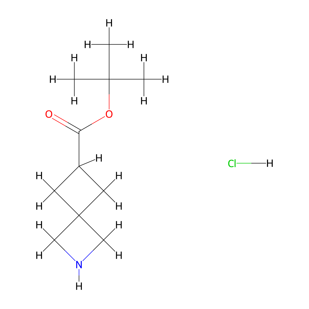 Tert-butyl 2-azaspiro(3.3)heptane-6-carboxylate hydrochloride molecular structure, CAS 2344678-39-1