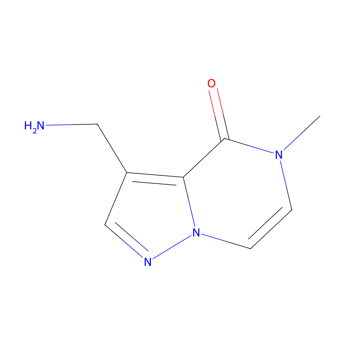 3-(aminomethyl)-5-methyl-4H,5H-pyrazolo[1,5-a]pyrazin-4-one molecular structure, CAS 2344678-45-9