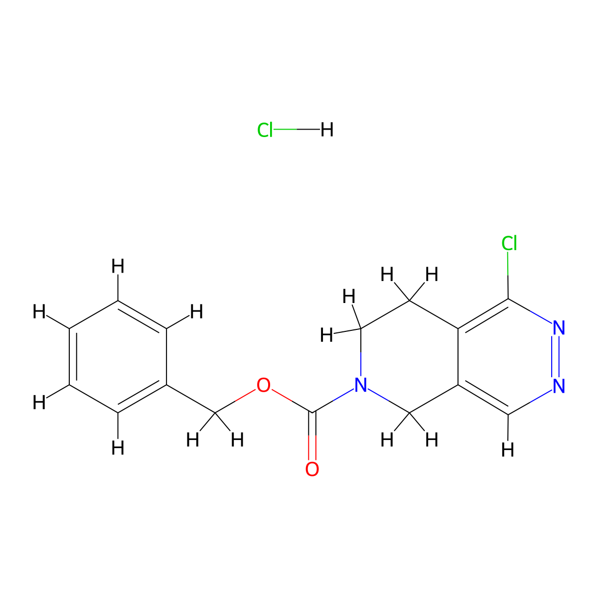 benzyl1-chloro-5H,6H,7H,8H-pyrido[3,4-d]pyridazine-6-carboxylatehydrochloride molecular structure, CAS 2344678-49-3