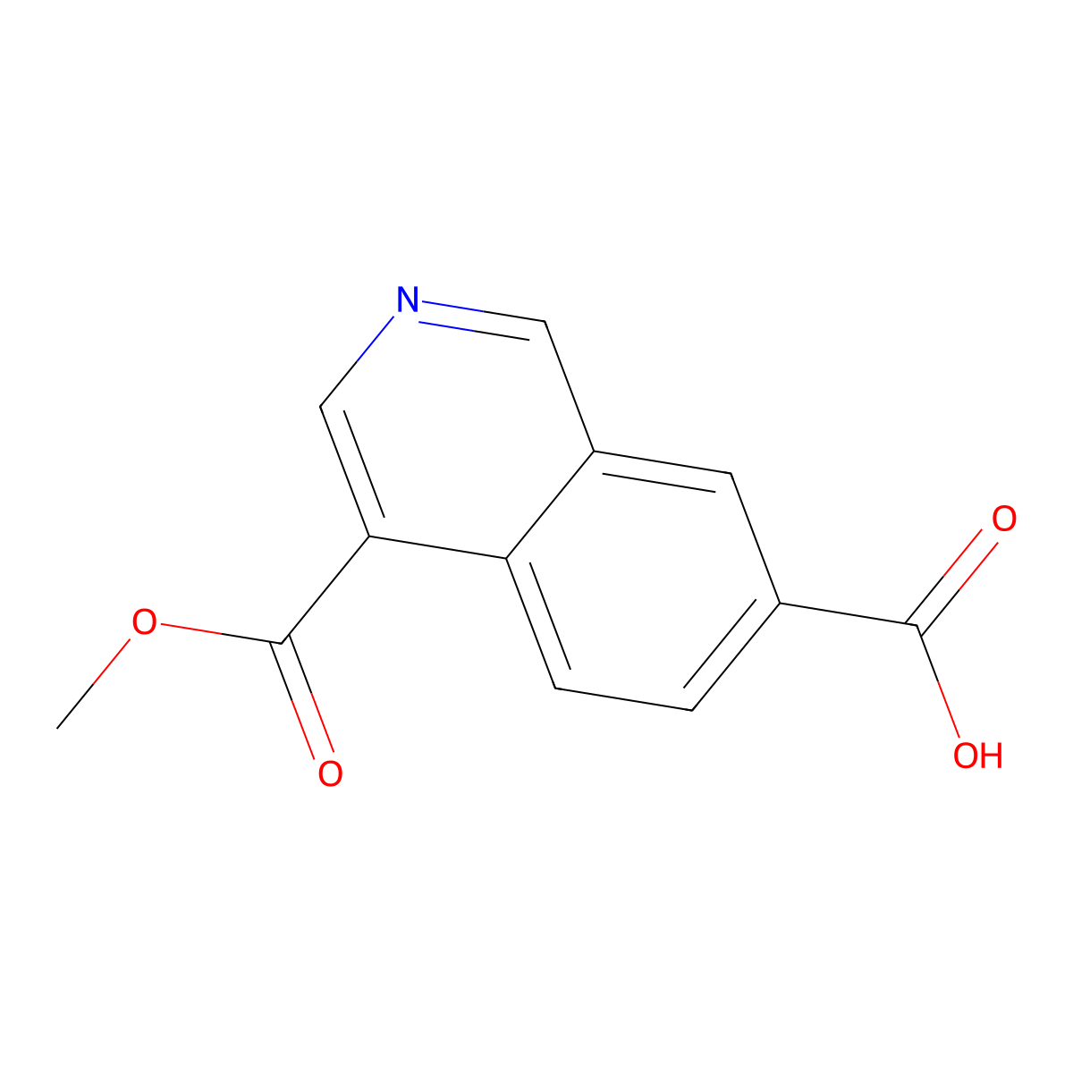 4-(Methoxycarbonyl)isoquinoline-7-carboxylicacid molecular structure, CAS 2344678-55-1