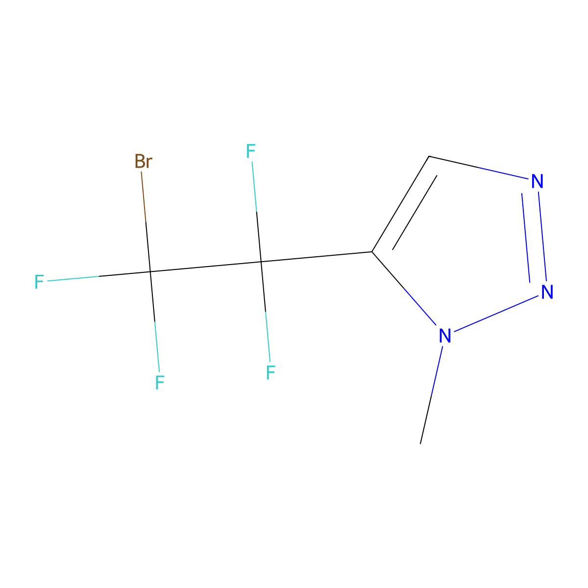 5-(2-bromo-1,1,2,2-tetrafluoroethyl)-1-methyl-1H-1,2,3-triazole molecular structure, CAS 2344678-60-8