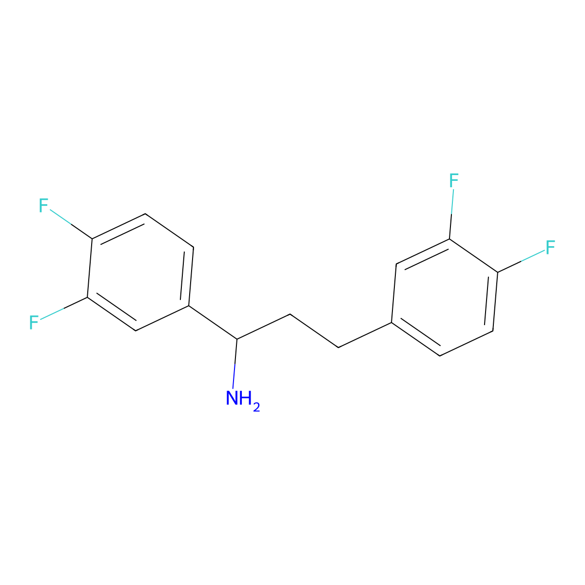 1,3-Bis(3,4-difluorophenyl)propan-1-amine molecular structure, CAS 2344678-77-7