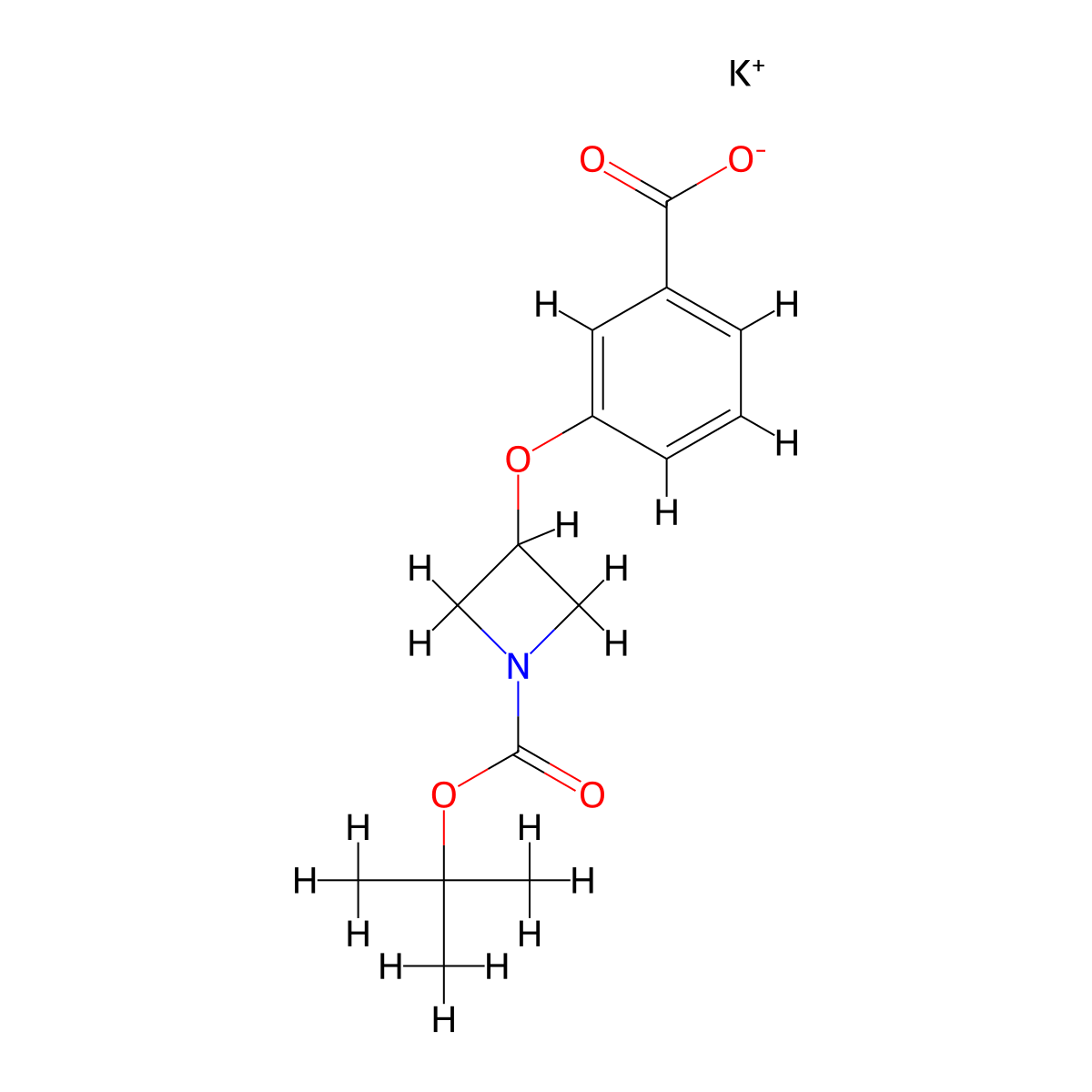 Potassium 3-({1-[(tert-butoxy)carbonyl]azetidin-3-yl}oxy)benzoate molecular structure, CAS 2344678-79-9