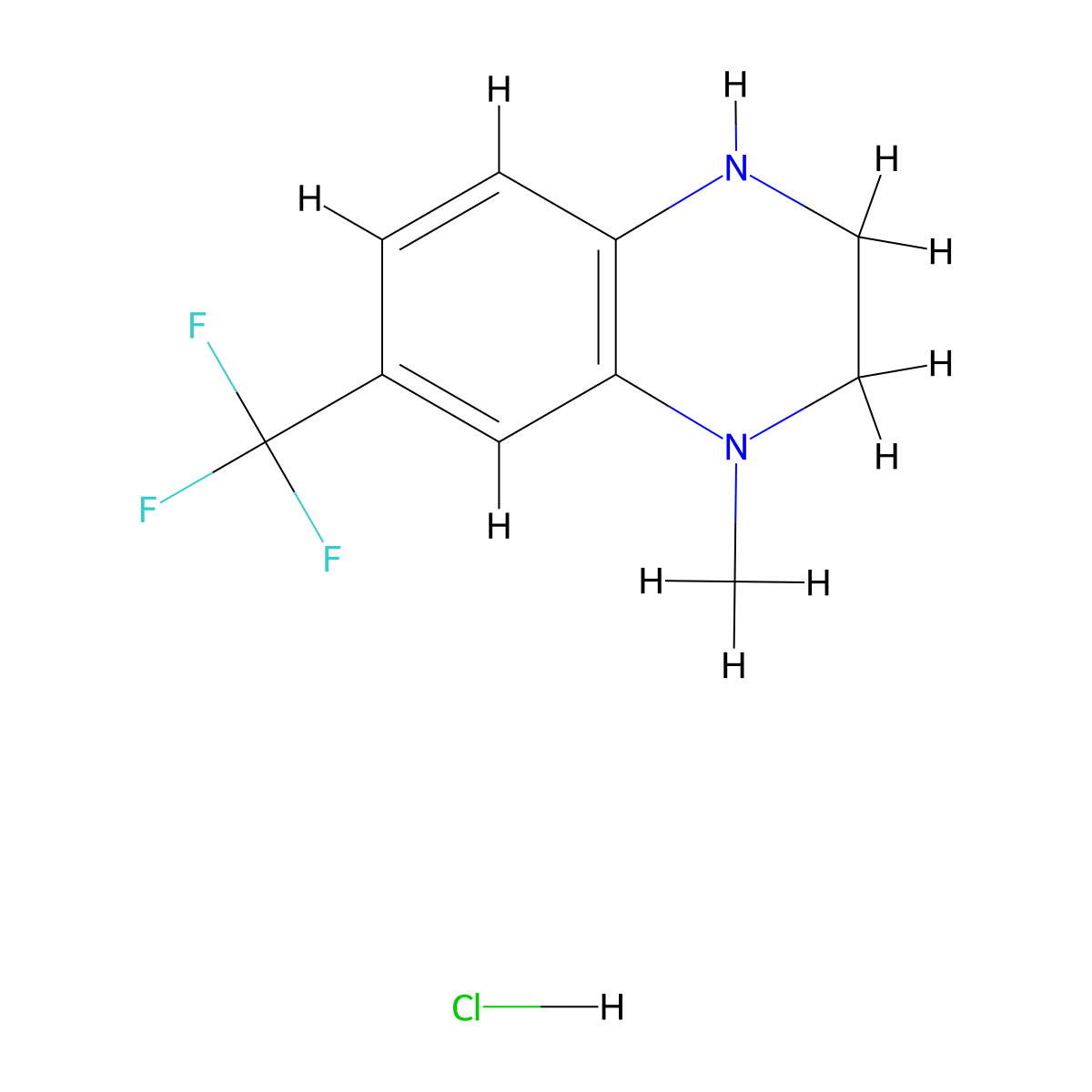 1-Methyl-7-(trifluoromethyl)-1,2,3,4-tetrahydroquinoxaline hydrochloride molecular structure, CAS 2344678-92-6