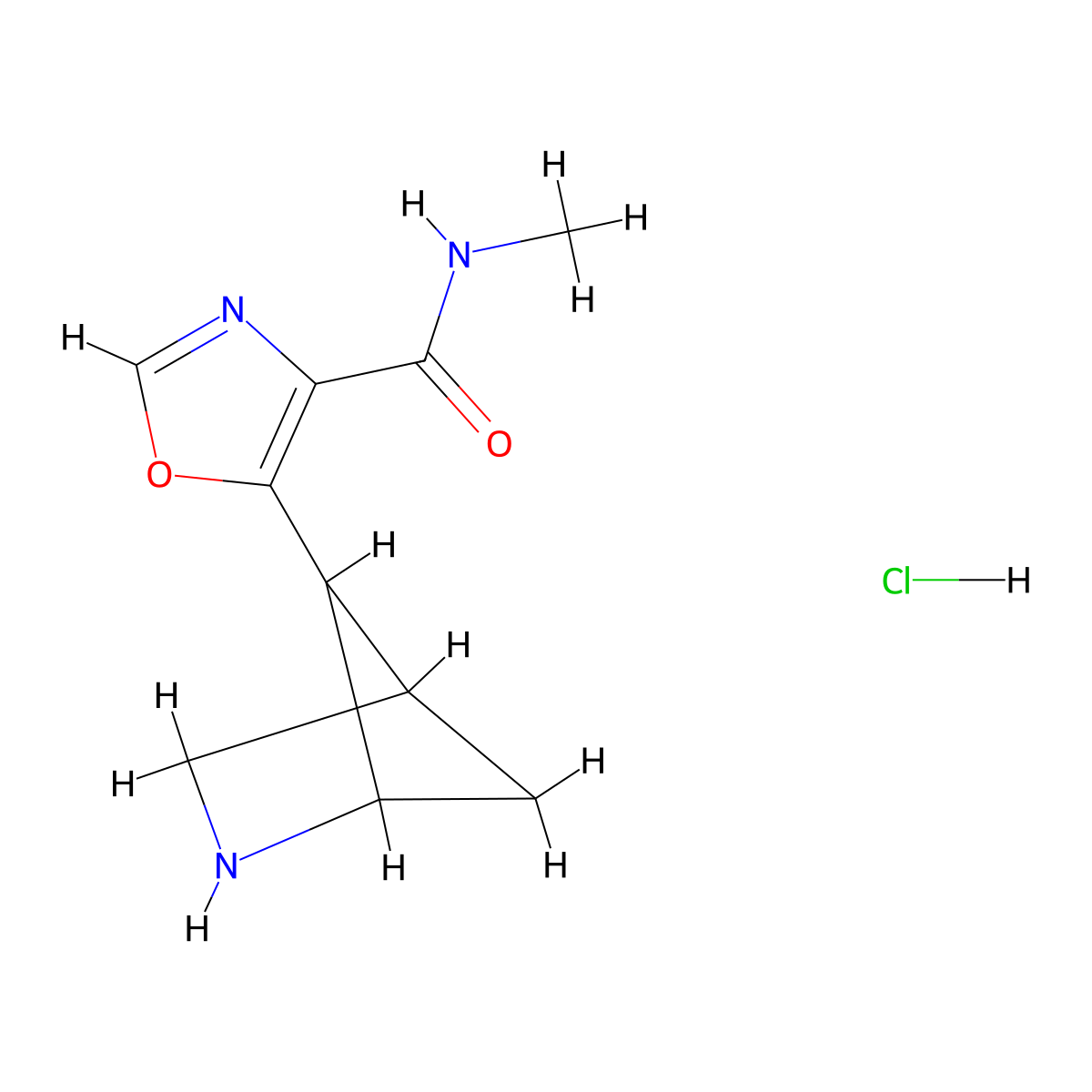 5-{2-azabicyclo[2.1.1]hexan-5-yl}-N-methyl-1,3-oxazole-4-carboxamide hydrochloride molecular structure, CAS 2344678-95-9
