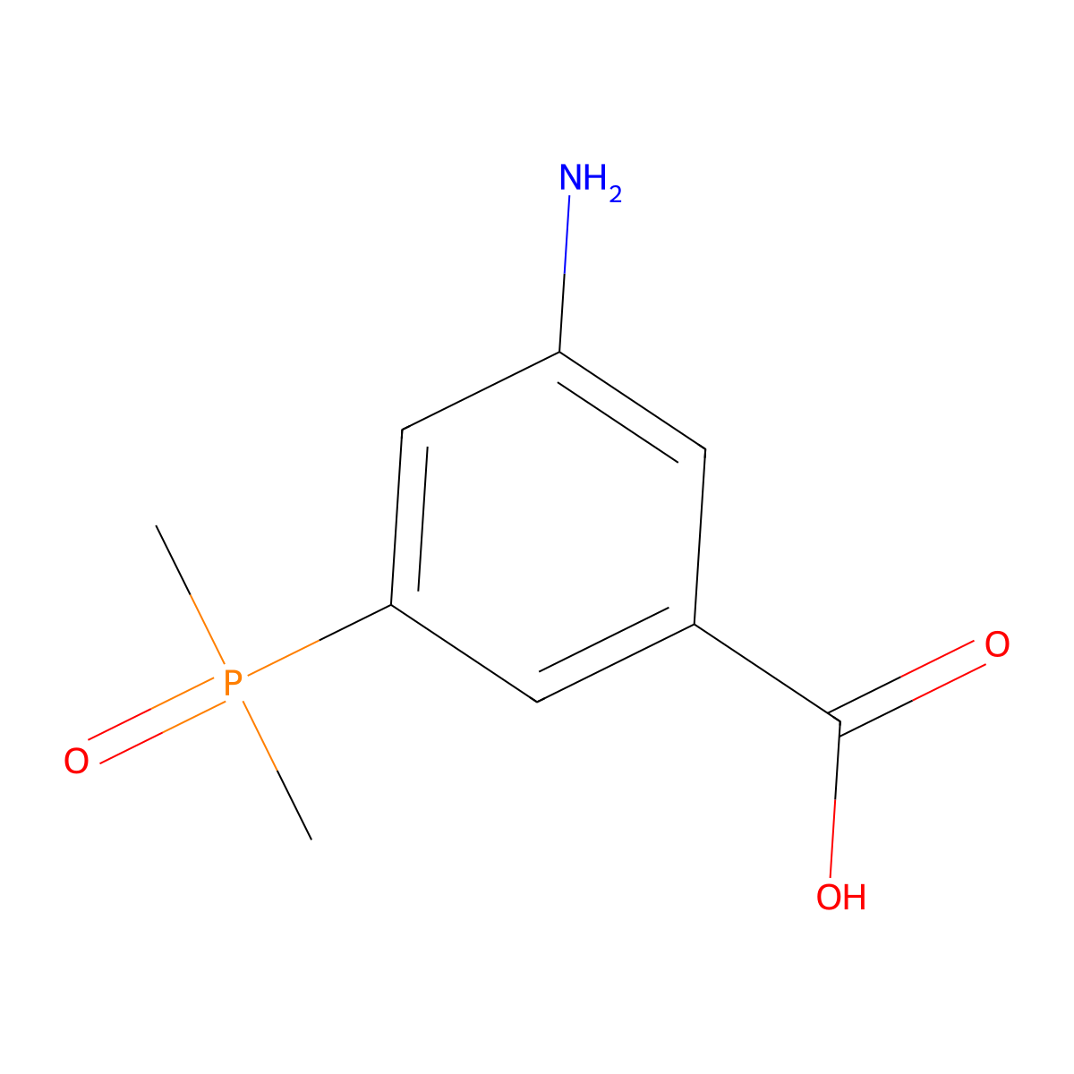 3-Amino-5-(dimethylphosphoryl)benzoic acid molecular structure, CAS 2344678-99-3