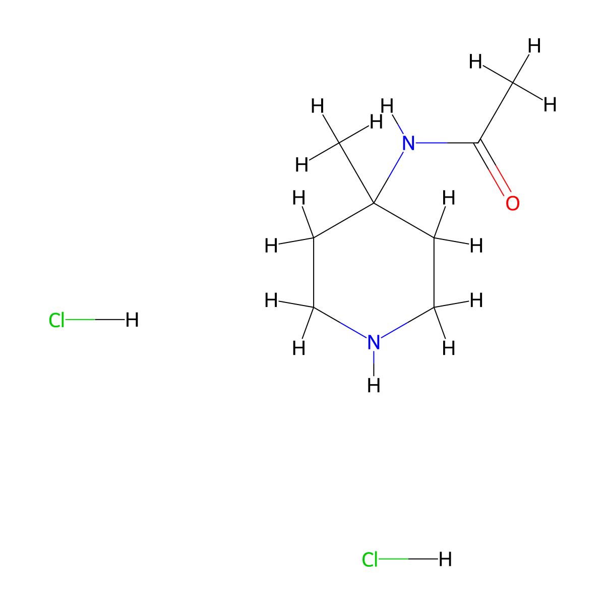 N-(4-methylpiperidin-4-yl)acetamide dihydrochloride molecular structure, CAS 2344679-06-5