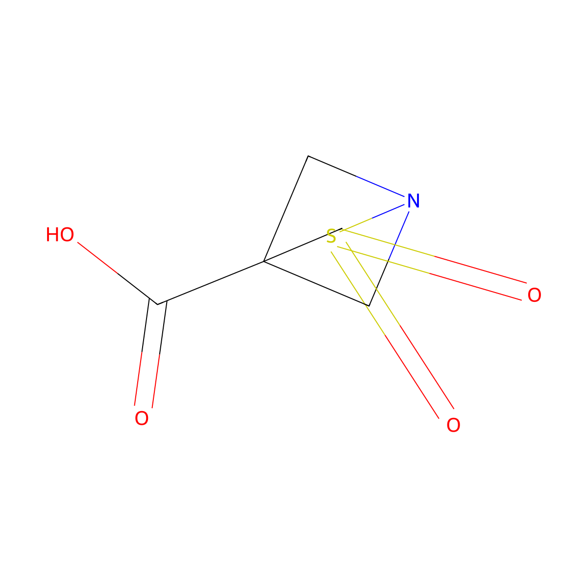2,2-Dioxo-2lambda6-thia-1-azabicyclo[2.1.1]hexane-4-carboxylic acid molecular structure, CAS 2344679-09-8