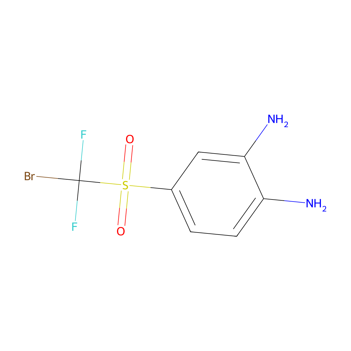 4-Bromodifluoromethanesulfonylbenzene-1,2-diamine molecular structure, CAS 2344679-13-4