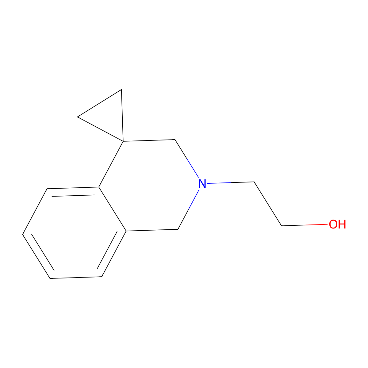 2-{2',3'-dihydro-1'H-spiro[cyclopropane-1,4'-isoquinoline]-2'-yl}ethan-1-ol molecular structure, CAS 2344679-17-8