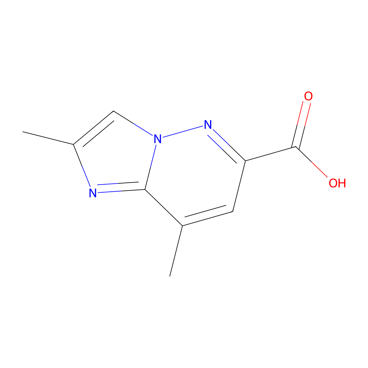 2,8-Dimethylimidazo[1,2-b]pyridazine-6-carboxylic acid molecular structure, CAS 2344679-41-8