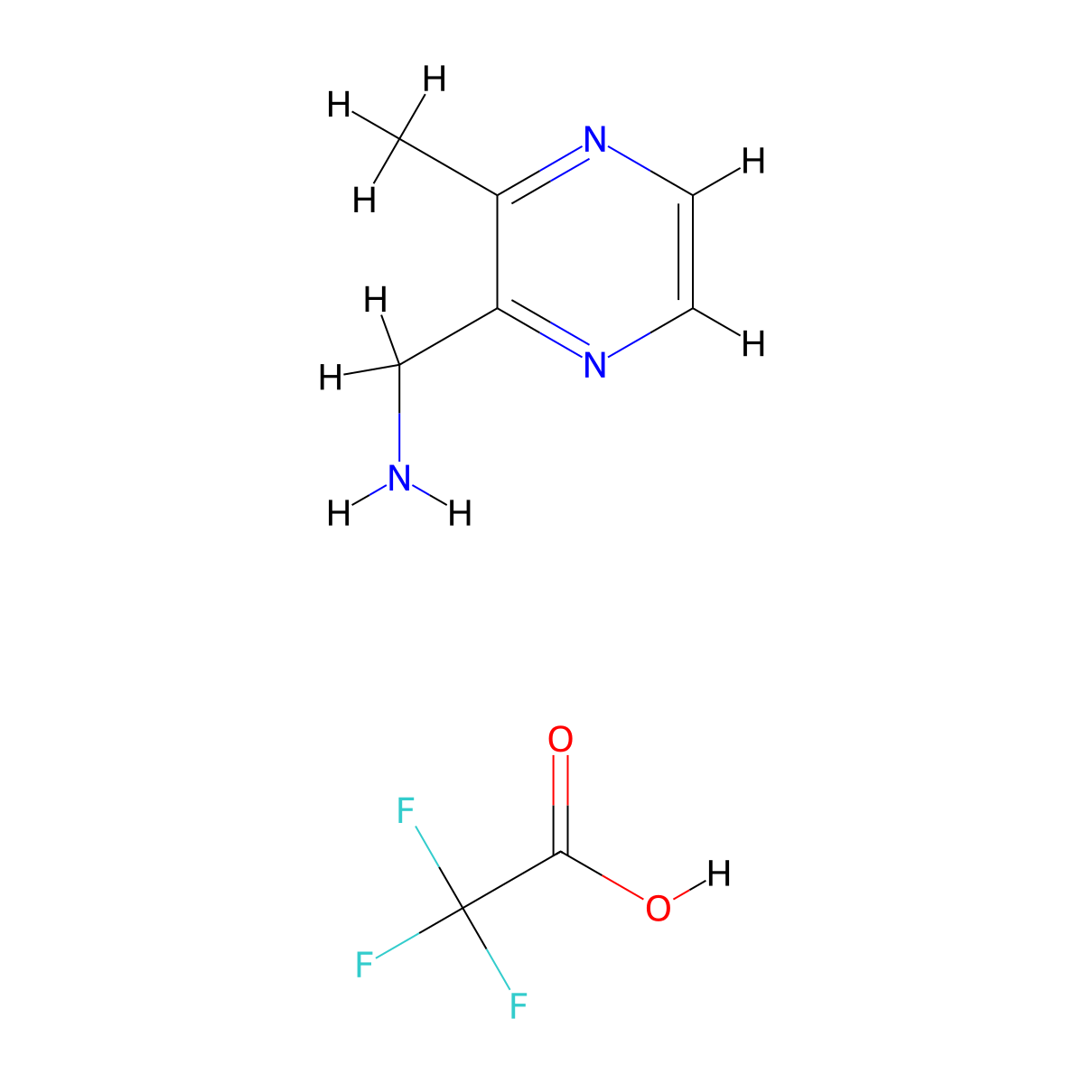 (3-Methylpyrazin-2-yl)methanamine trifluoroacetate molecular structure, CAS 2344679-51-0