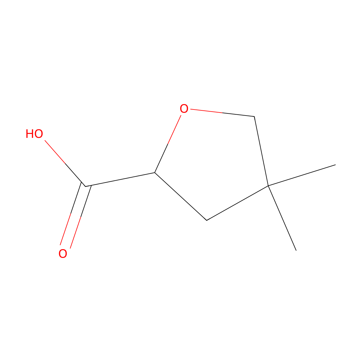 4,4-Dimethyloxolane-2-carboxylic acid molecular structure, CAS 2344679-53-2