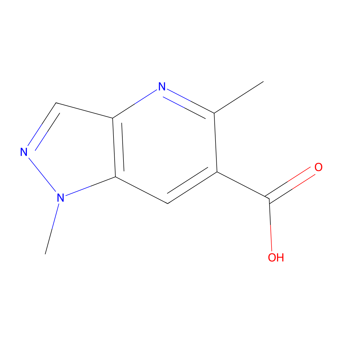 1,5-Dimethylpyrazolo[4,3-b]pyridine-6-carboxylic acid molecular structure, CAS 2344679-54-3