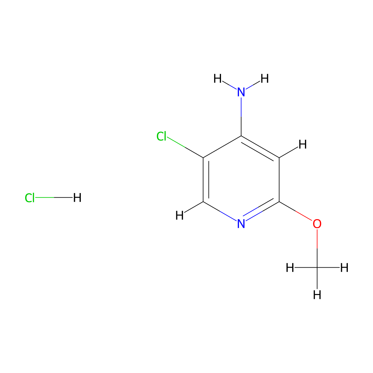 5-Chloro-2-methoxypyridin-4-amine hydrochloride molecular structure, CAS 2344679-61-2