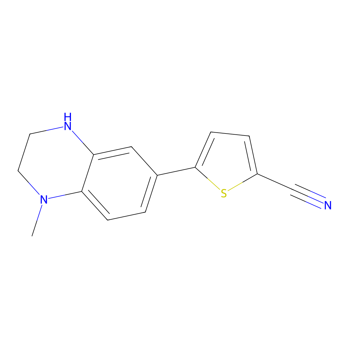 5-(1-Methyl-1,2,3,4-tetrahydroquinoxalin-6-yl)thiophene-2-carbonitrile molecular structure, CAS 2344679-62-3