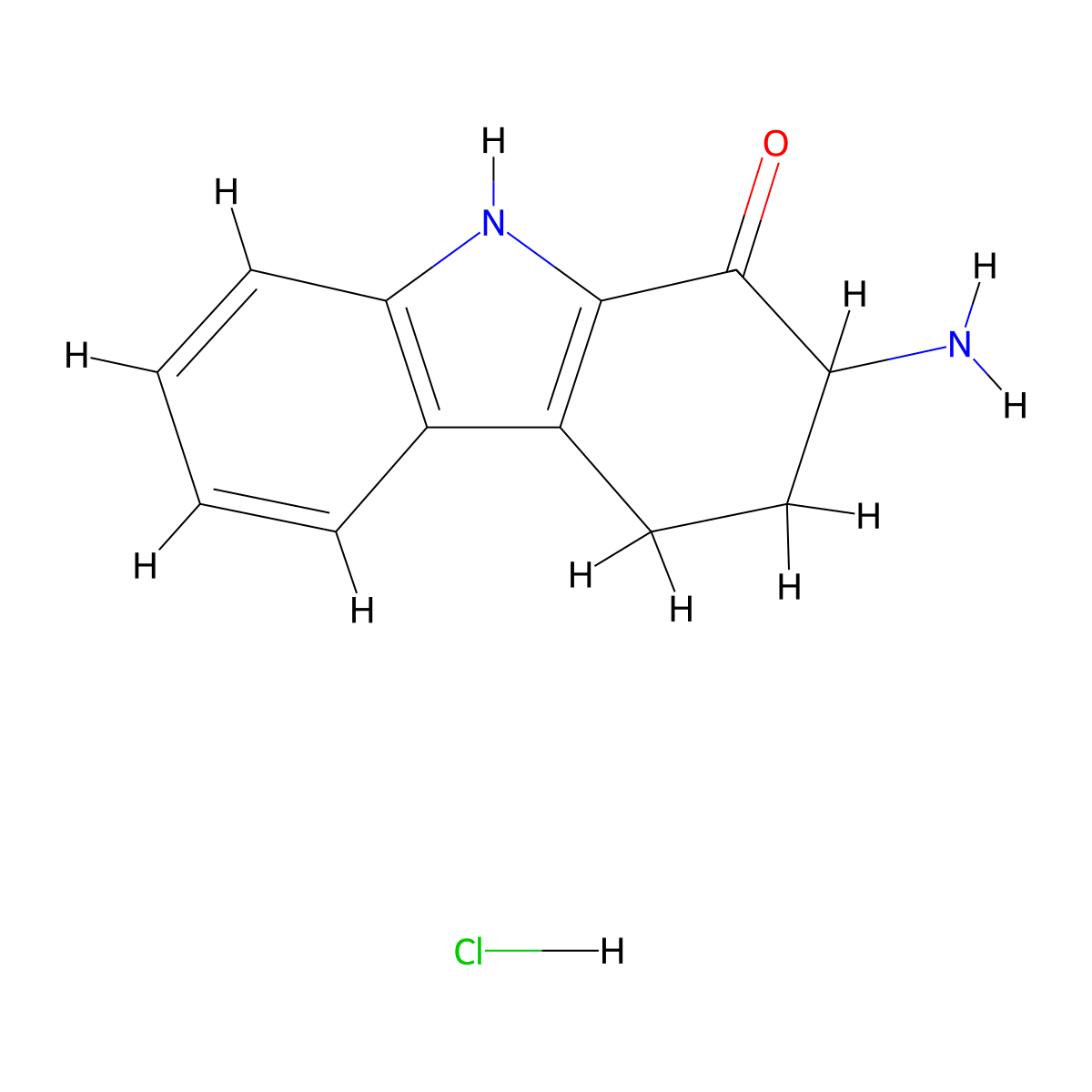 2-amino-2,3,4,9-tetrahydro-1H-carbazol-1-onehydrochloride molecular structure, CAS 2344679-66-7