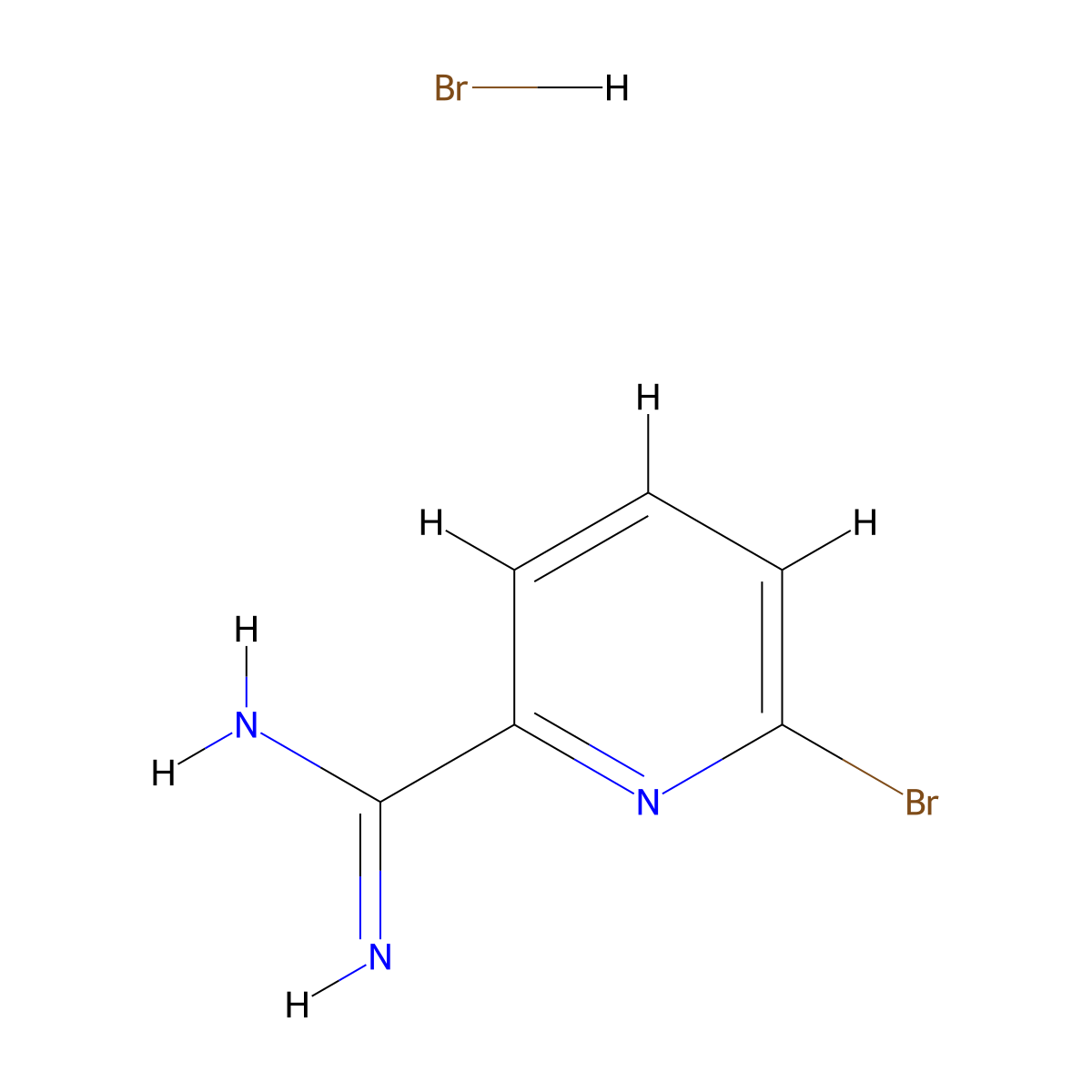 6-Bromopyridine-2-carboximidamidehydrobromide molecular structure, CAS 2344679-72-5