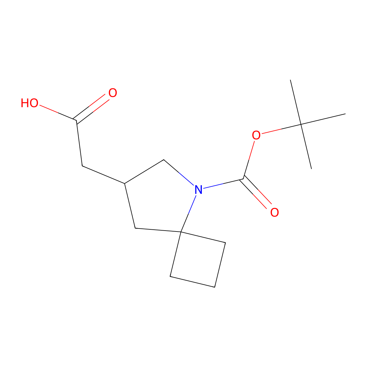 2-{5-[(Tert-butoxy)carbonyl]-5-azaspiro[3.4]octan-7-yl}aceticacid molecular structure, CAS 2344679-78-1
