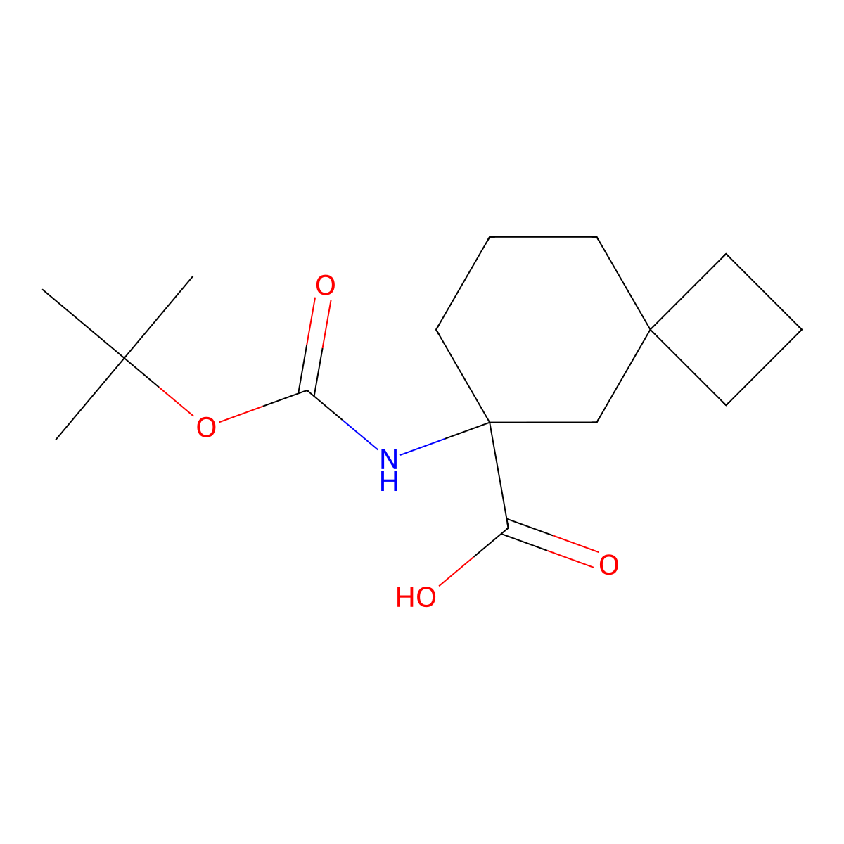 6-{[(Tert-butoxy)carbonyl]amino}spiro[3.5]nonane-6-carboxylicacid molecular structure, CAS 2344679-81-6