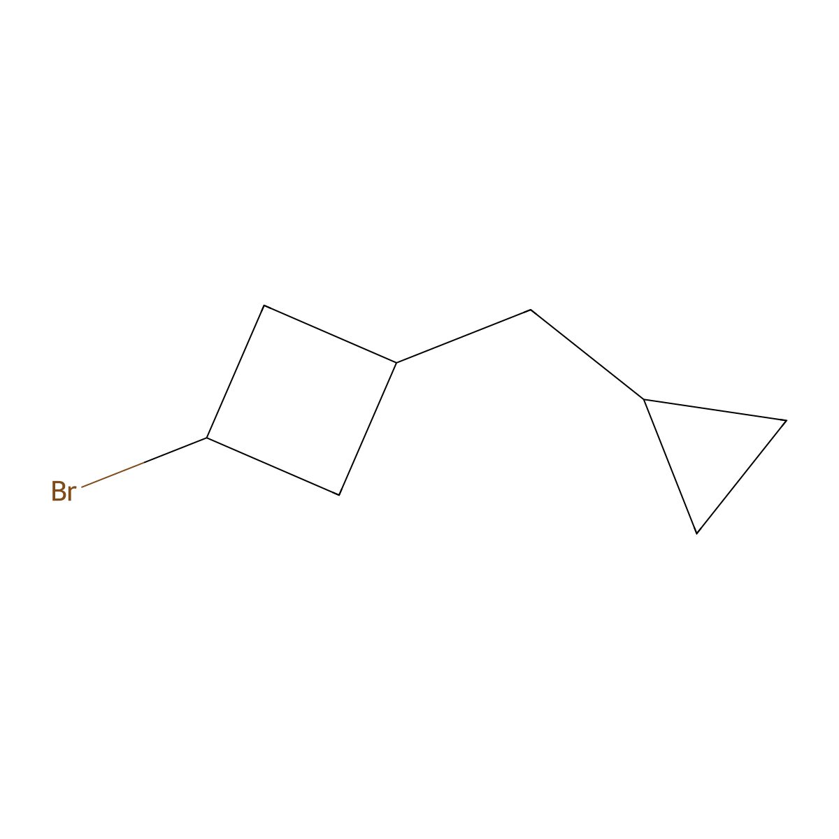 1-Bromo-3-(cyclopropylmethyl)cyclobutane molecular structure, CAS 2344679-92-9