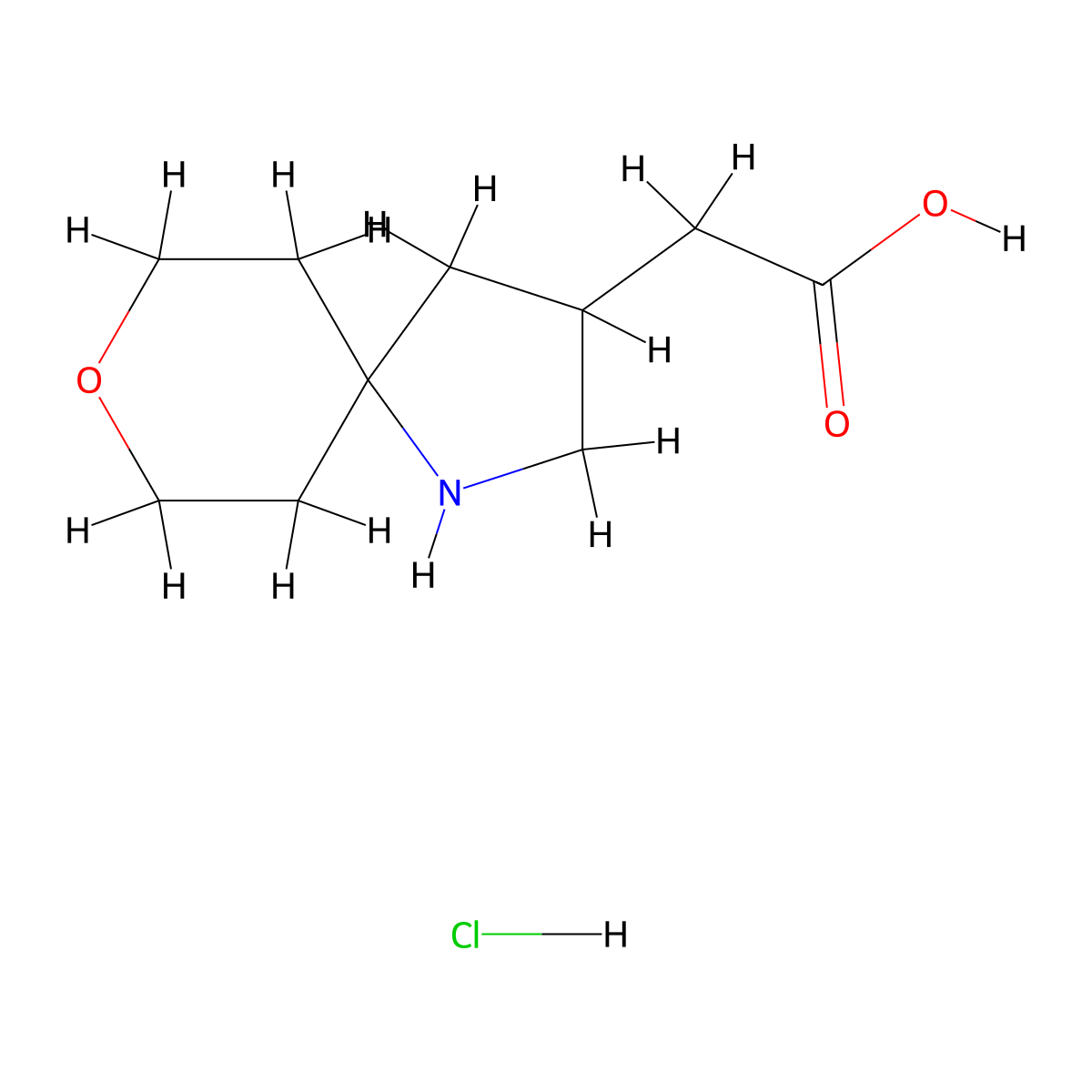 2-(8-Oxa-1-azaspiro[4.5]decan-3-yl)acetic acid;hydrochloride molecular structure, CAS 2344679-98-5
