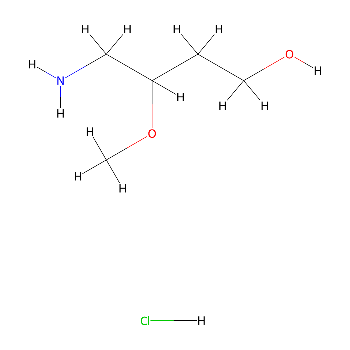 4-Amino-3-methoxybutan-1-ol hydrochloride molecular structure, CAS 2344679-99-6