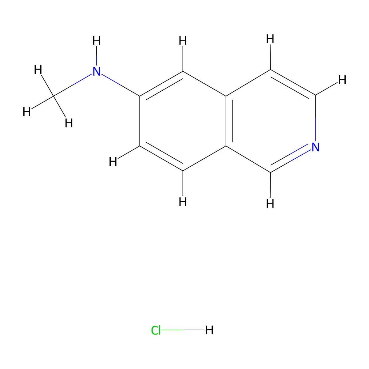 N-methylisoquinolin-6-amine hydrochloride molecular structure, CAS 2344680-00-6