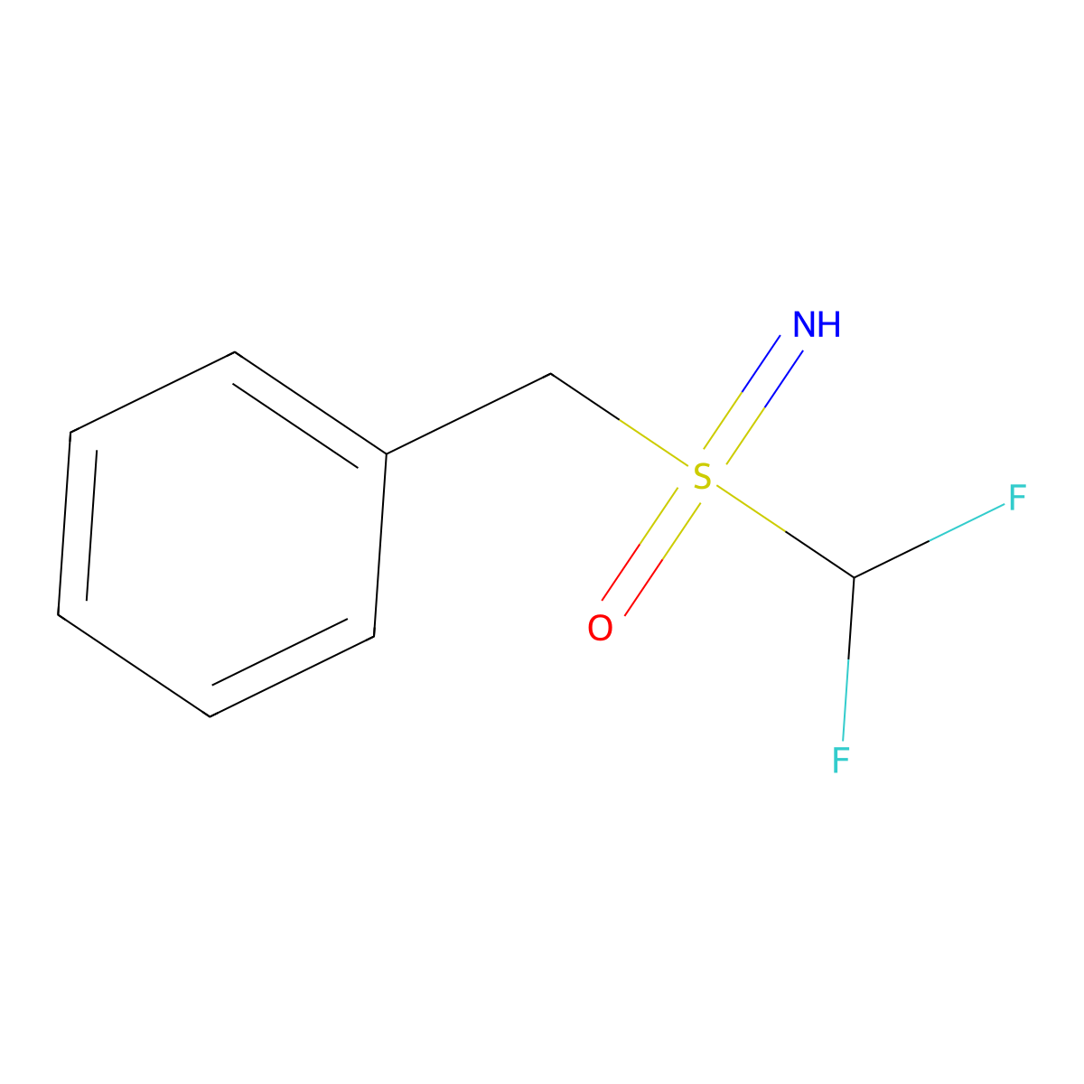 Benzyl(difluoromethyl)imino-lambda6-sulfanone molecular structure, CAS 2344680-12-0