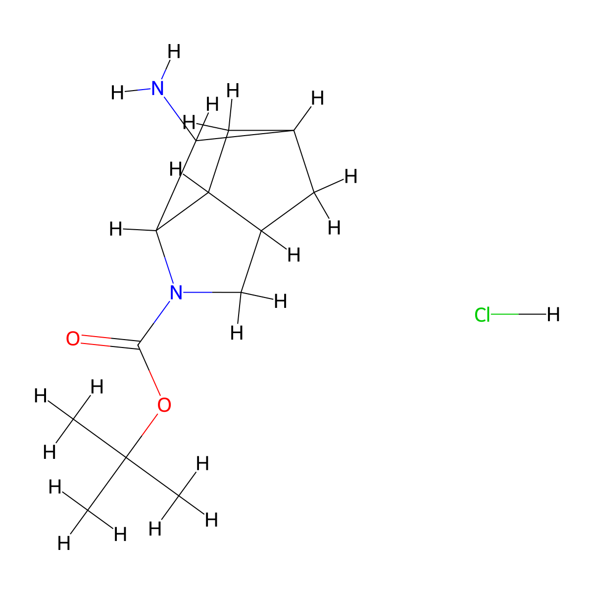 Tert-butyl2-amino-4-azatricyclo[4.2.1.0,3,7]nonane-4-carboxylatehydrochloride molecular structure, CAS 2344680-16-4
