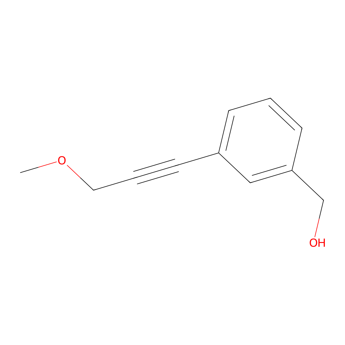 [3-(3-Methoxyprop-1-yn-1-yl)phenyl]methanol molecular structure, CAS 2344680-20-0