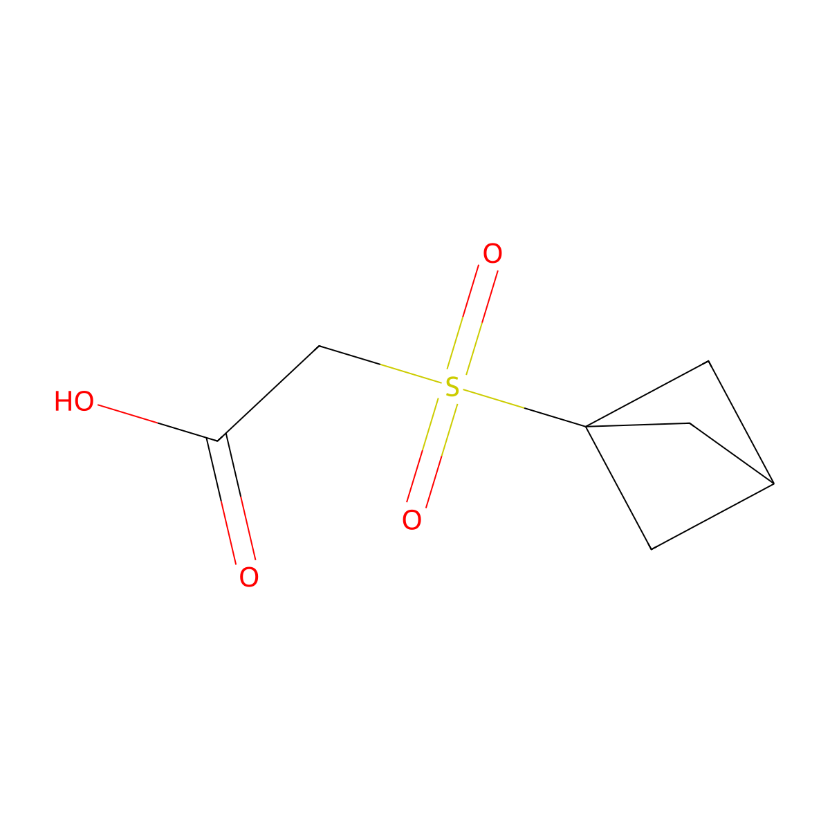 2-{Bicyclo[1.1.1]pentane-1-sulfonyl}acetic acid molecular structure, CAS 2344680-35-7